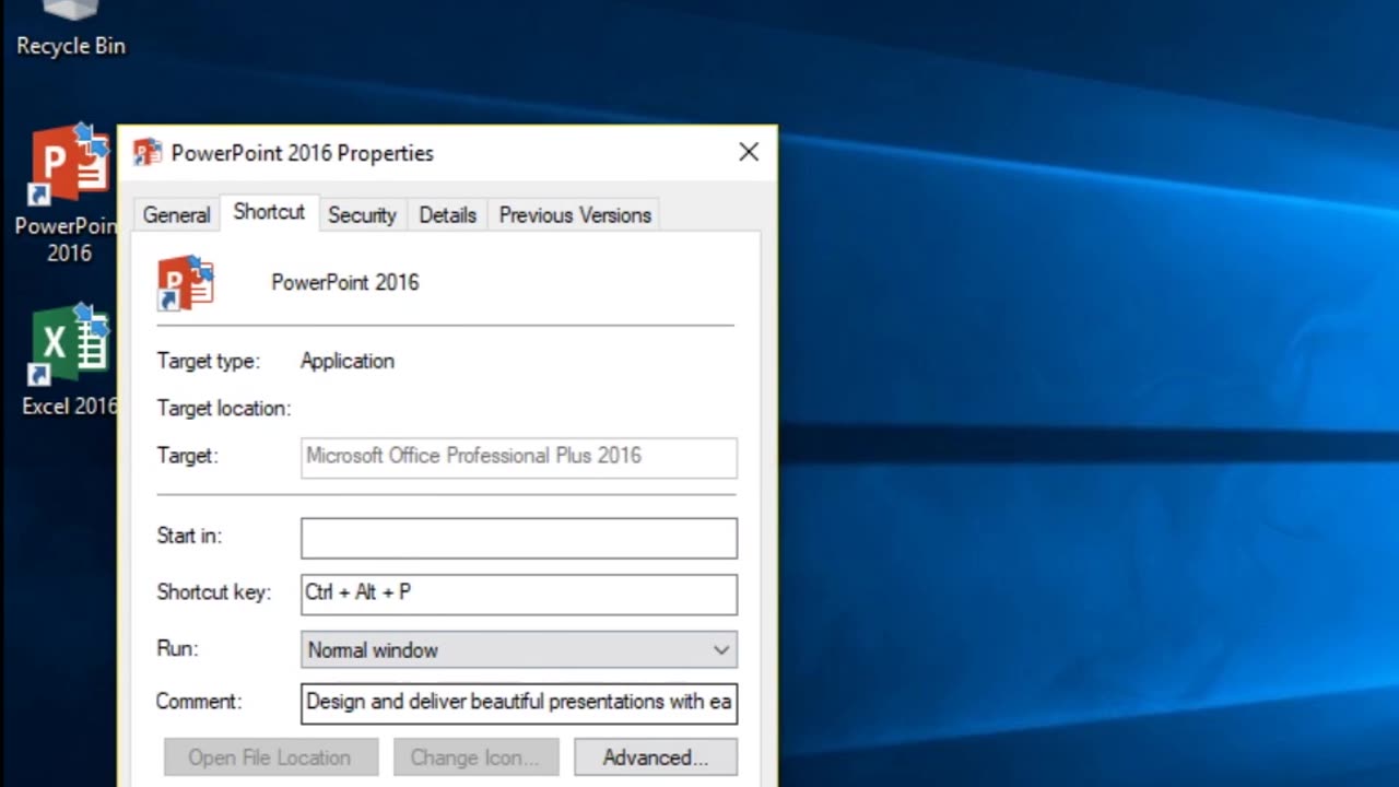 open a program with keyboard shortcuts