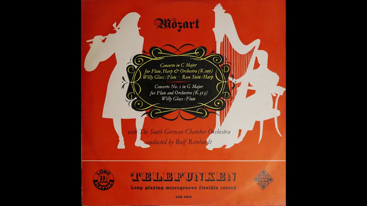 Mozart - Flute Concertos - Reinhardt, South German Chamber Orchestra (1954) [Complete LP]