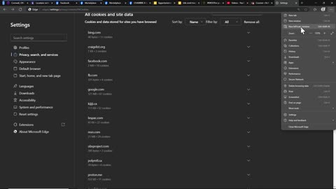 Deleting cookies tip - Edge Chrome browsers