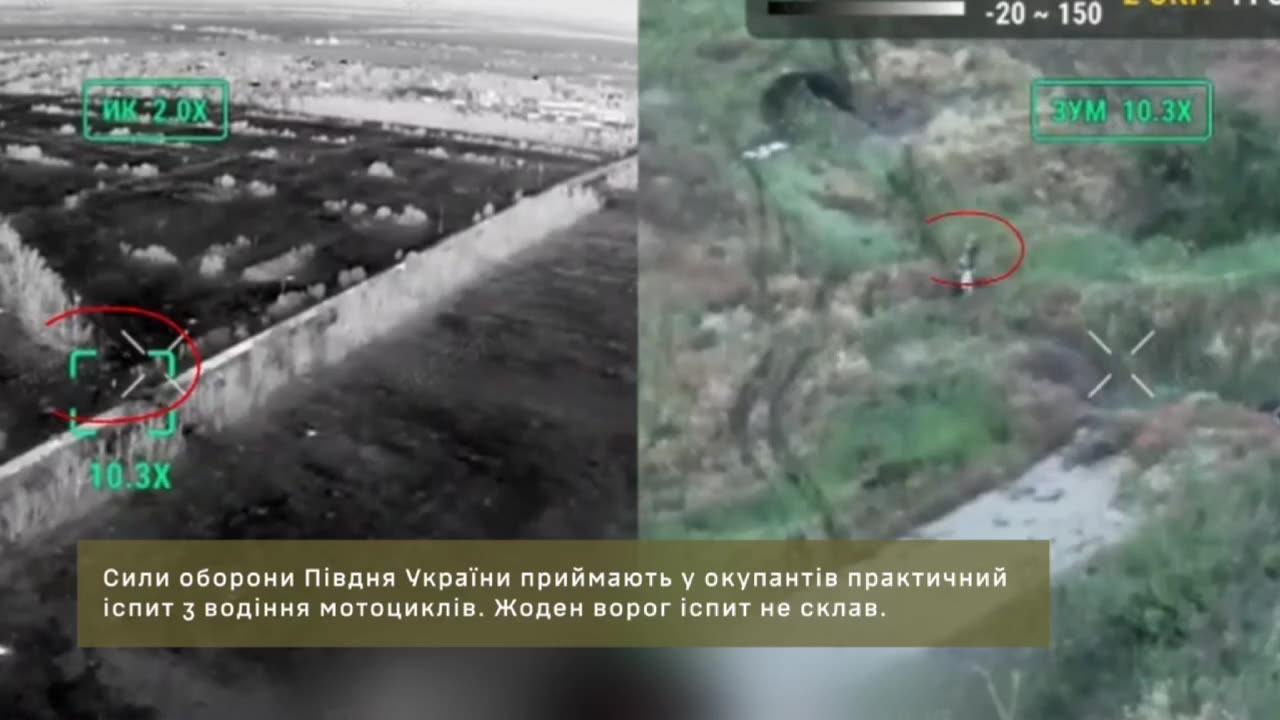+12 Russian Soldiers on Motorbikes Struggling to Respond