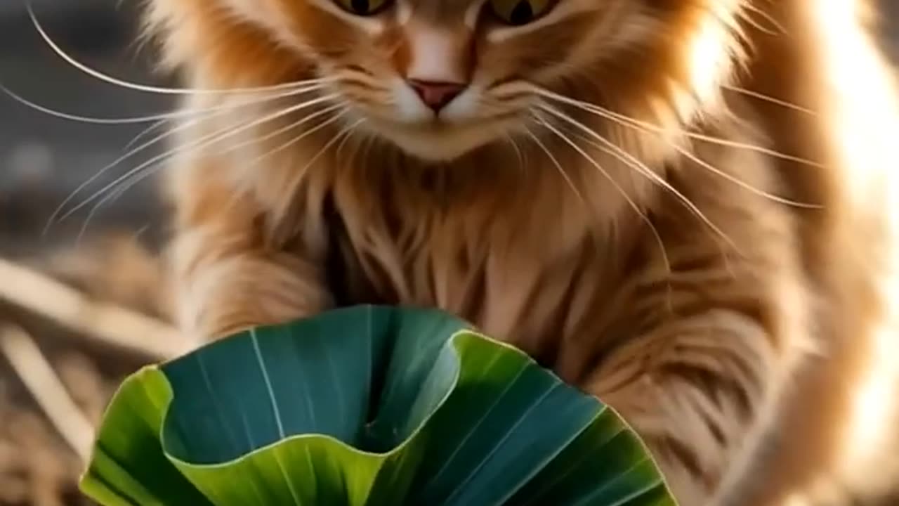 Orange cat 😺 is very dangerous