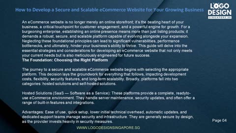 How to Develop a Secure and Scalable eCommerce Website for Your Growing Business -Logo Design