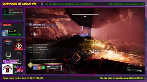 Destiny 2: 5-14-25 Aphelion's Rest is the Lost Sector. Void/Strand Surge.