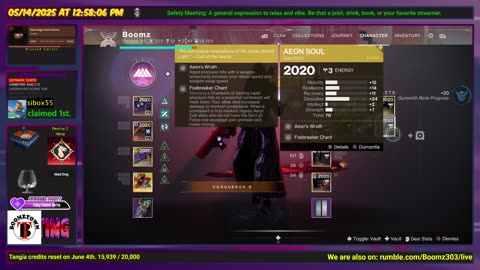 Destiny 2: 5-14-25 Aphelion's Rest is the Lost Sector. Void/Strand Surge.