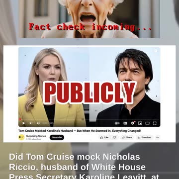 Fact Check: Tom Cruise Did NOT Mock Karoline Leavitt's Husband At Awards Ceremony