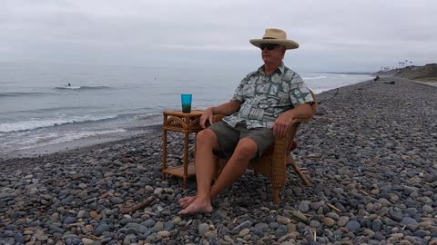 The Beach Captain in Time-Lapse. Ponto State Beach, Carlsbad, California. TL 024