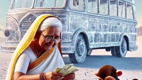 Grandmother and monkey