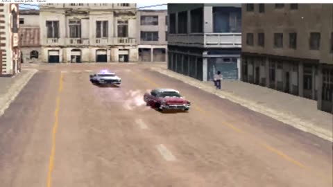 High speed chase of an expensive 1955 Chevrolet Bel Air in Havana Cuba in the game Driver 2 - Part 2