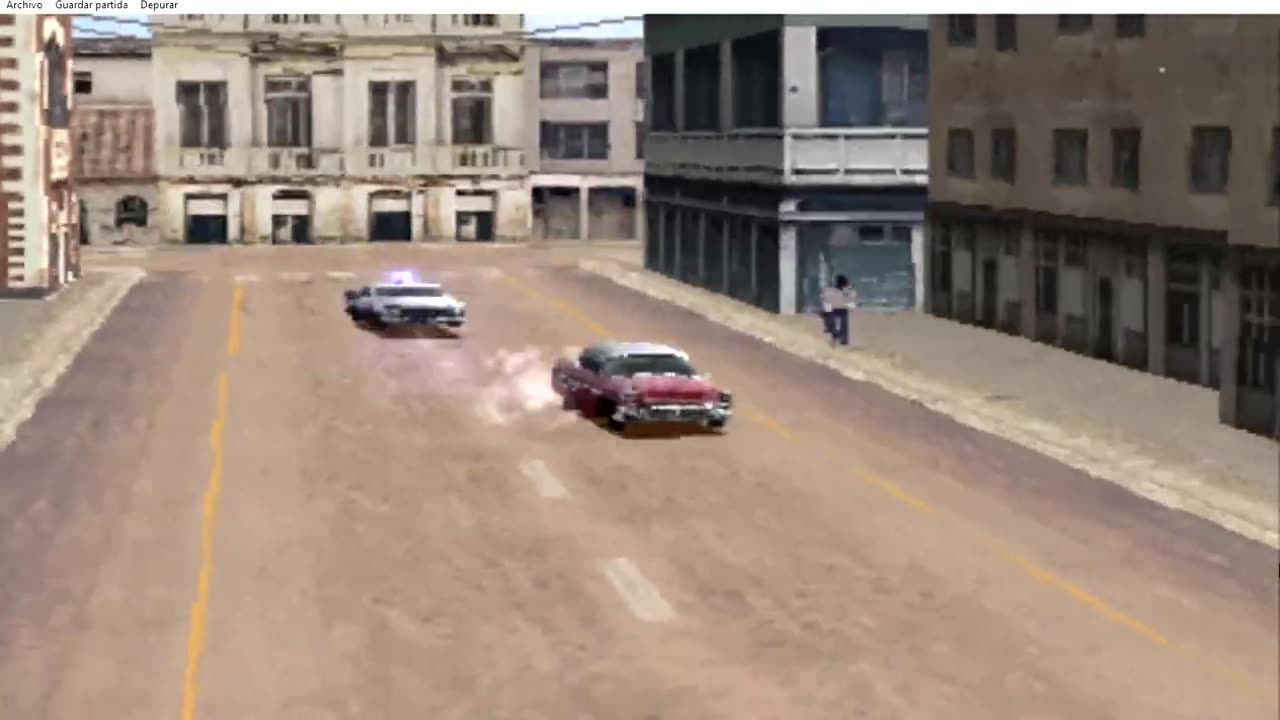 High speed chase of an expensive 1955 Chevrolet Bel Air in Havana Cuba in the game Driver 2 - Part 2