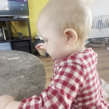 Baby Kayla “Helping” Clean the Table | Tiny Helper Fun