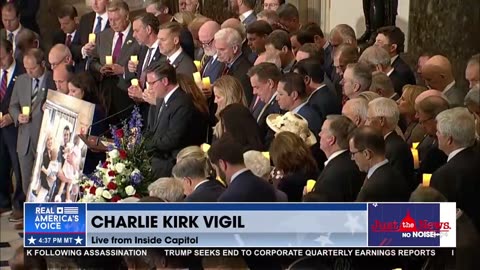 Speaker Johnson prays for Kirk's family at vigil