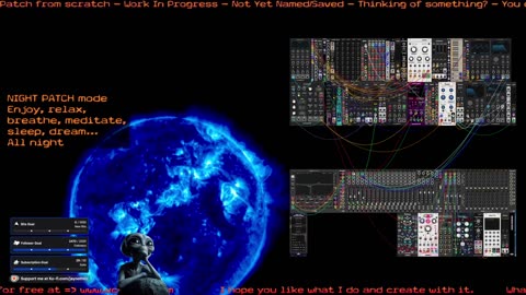 Night Patch mode - VCV Rack Ambient & Meditative Sound - for 🙏 Inner 🕉 Peace ☮ SFW