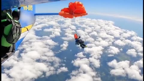 Skydiver Gets Caught on Plane's Tail