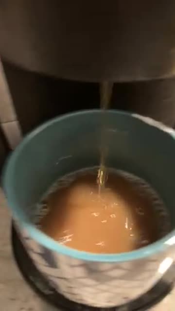 Filling up my coffee cup