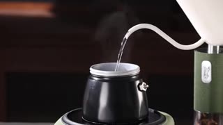 Bincoo Double valve Moka Pot Set Electric Stove Coffee Pot Household Italian Espresso Machine Mocha