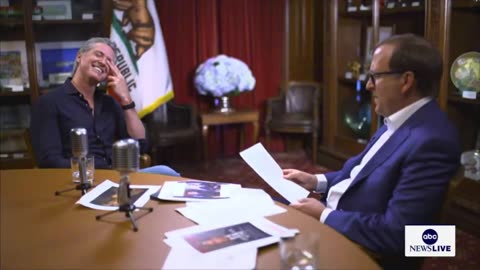 Jonathan Karl Tells Newsom That He Reminds People of the American Psycho Villain