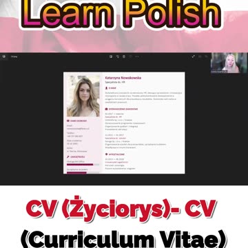CV (Curriculum Vitae) Part I