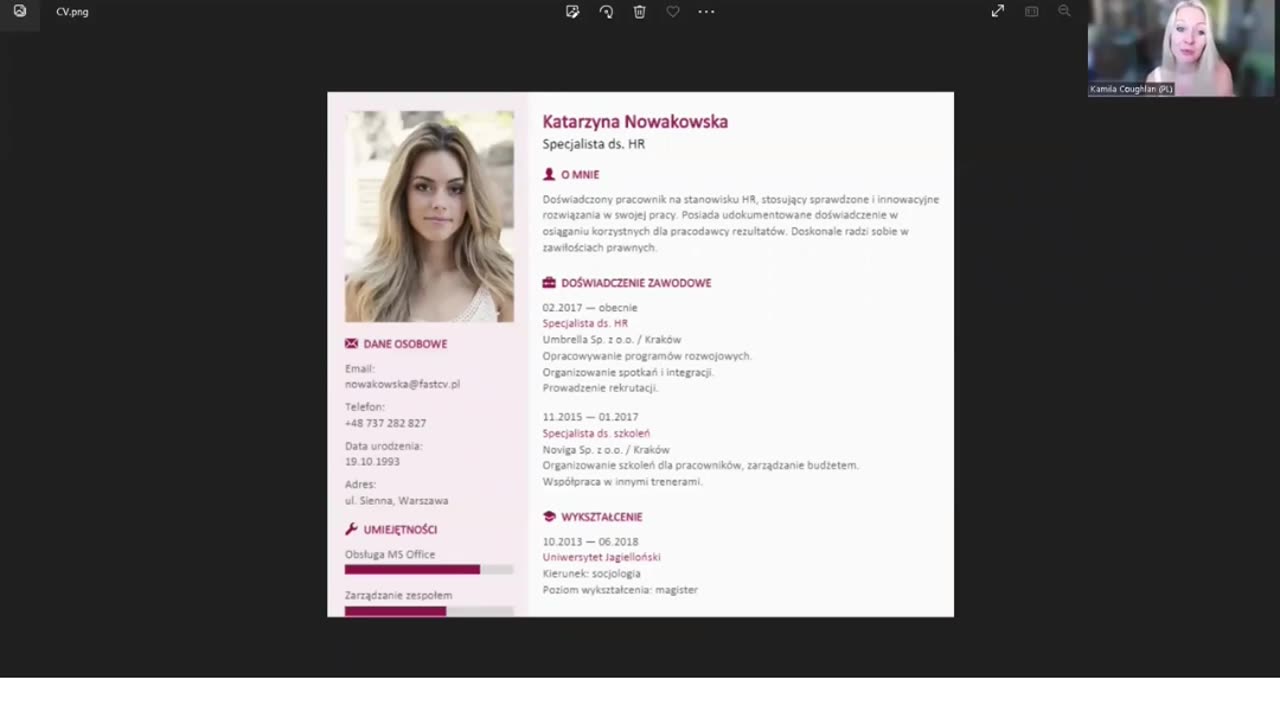 CV (Curriculum Vitae) Part I