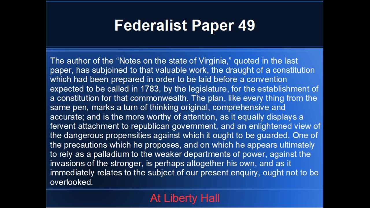 Introduction to the Constitution, Class 18, by the Grumpy Old Vet