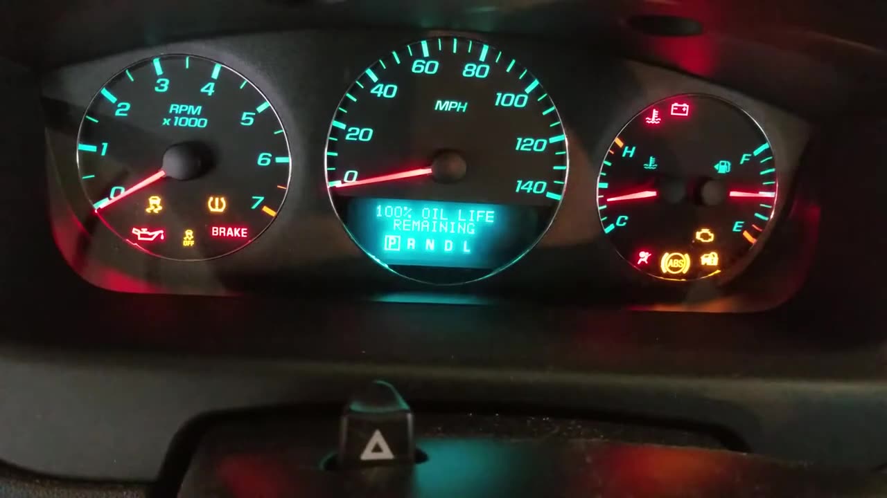 Reset oil light 2013 Chevy Impala