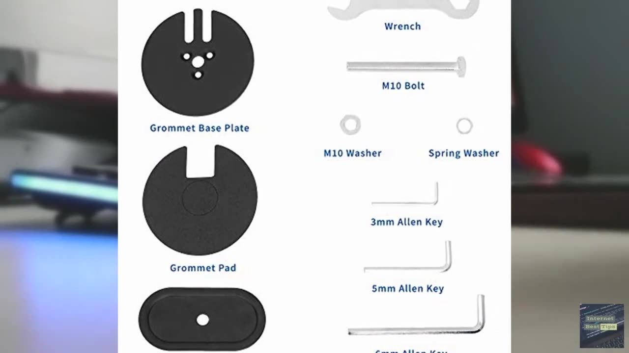 VIVO Black Heavy Duty Grommet Kit for Desk Monitor Mount Stands, Sturdy 4 Inch G