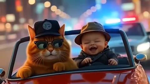 Orange cat and baby heist - 1080p