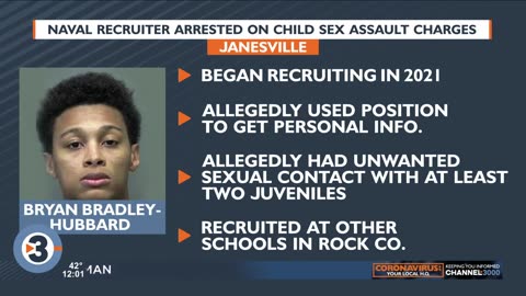 Black Naval recruiter arrested on child sexual assault charges in Janesville