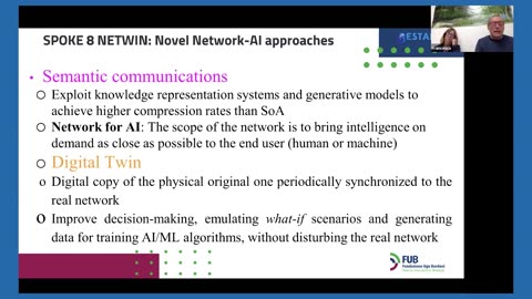 "AI Elements in 5G towards 6G Networks" - with Marina Settembre & Francesco Matera from Fondazione Ugo Bordoni. RESTART Tutorials on Telecommunications