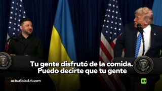 El dardo de Trump a Zelenski: "A su gente le encantó la comida. Su general está 'de película'"