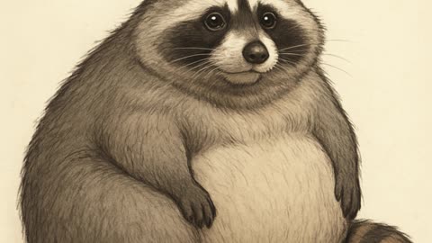 A Cute Fat Raccoon