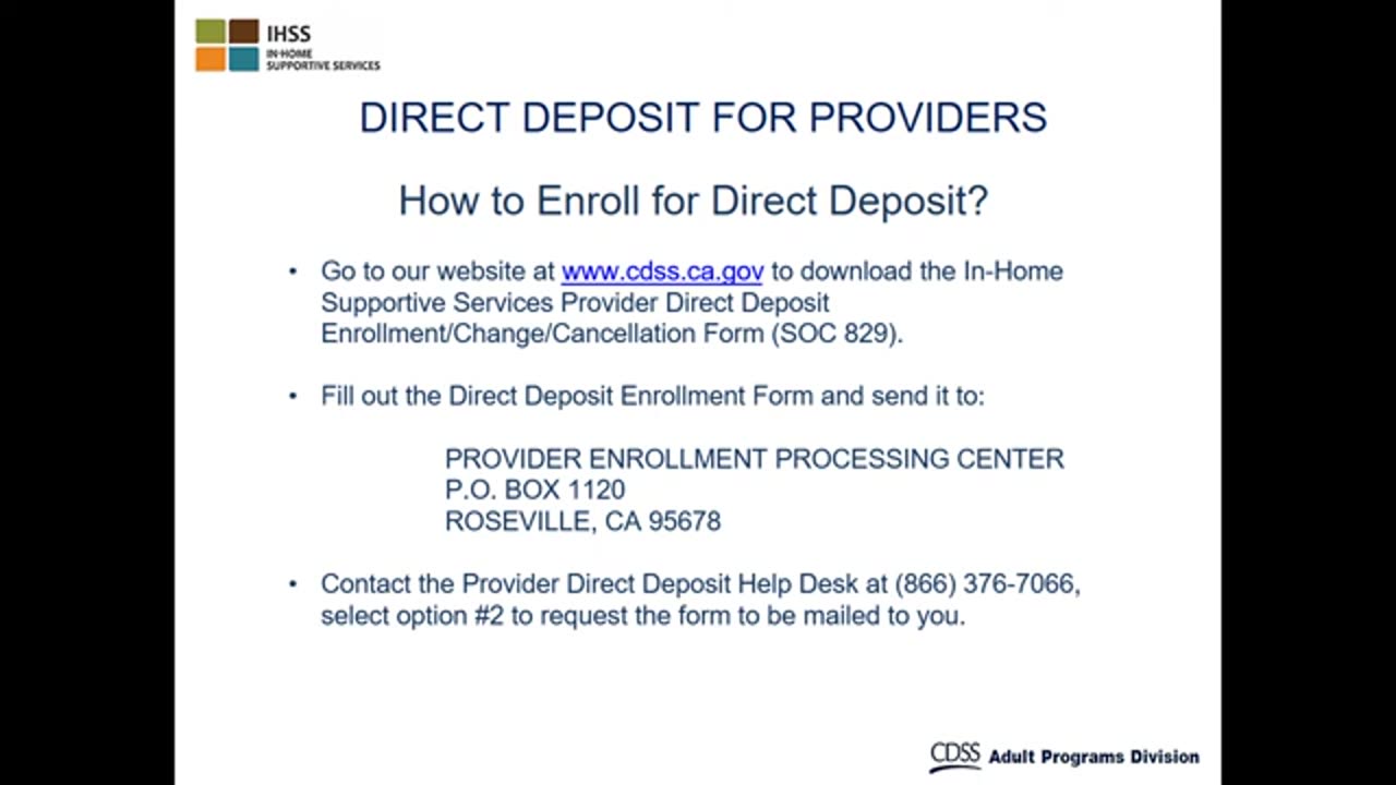 Lesson 2 Direct Deposit