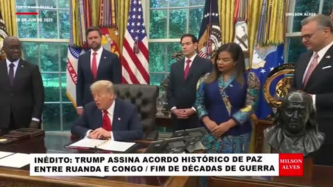 INÉDITO: Trump assina acordo histórico de paz entre Ruanda e Congo / Fim de décadas de guerra
