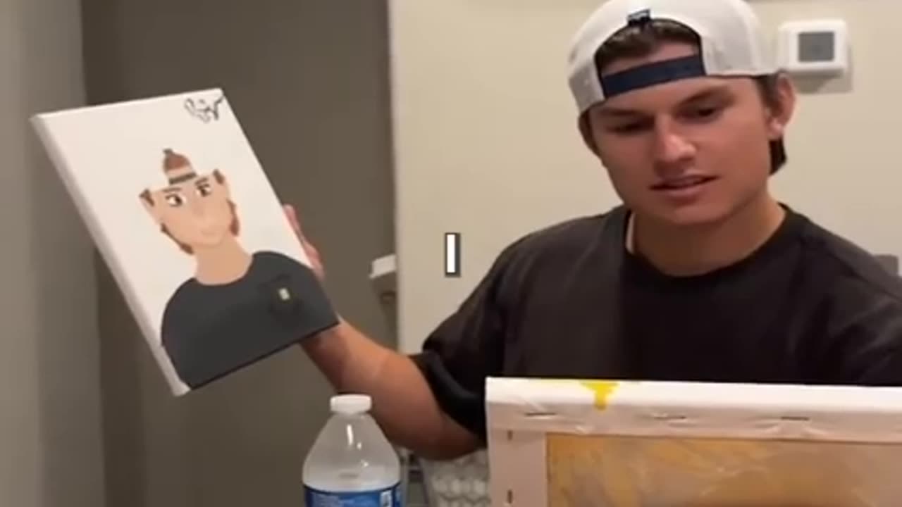 We painted each other portraits