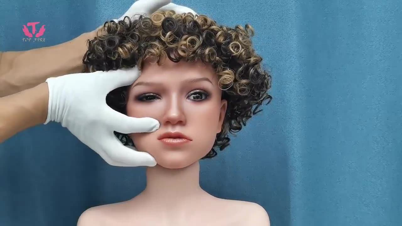 Blinking and pinching face actions of torso sex dolls.