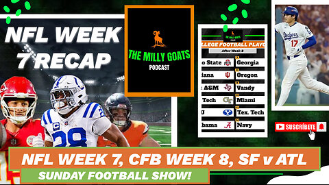 NFL Week 7 Round-up, CFB Week 8 Recap, & 49ers + Falcons LIVE!