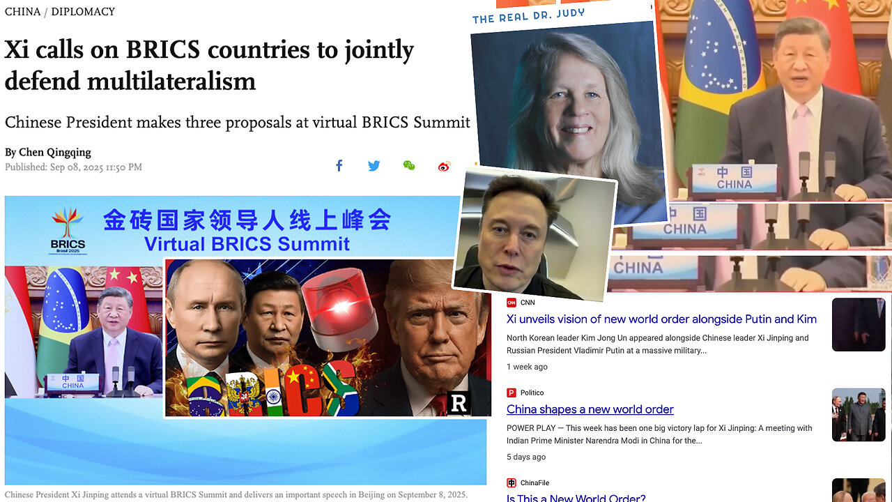 Doctor Judy Mikovits | Why Did Musk Say, "What We Need Is Some Coherent Philosophy That People Can Be Excited About." - Elon Musk (9/9/2025) + “China Shapes A New World Order.” - Politico (9/4/2025) + Gold Hits $3,641