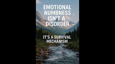Emotional numbness isn’t a disorder.