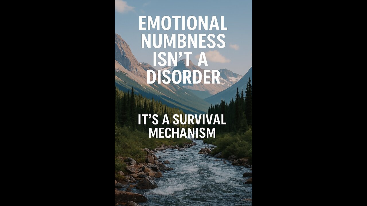 Emotional numbness isn’t a disorder.