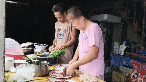 Mom & Uncle Prepare for Uncle's Own Birthday Feast!