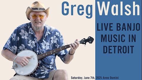 🤠 Greg C. Walsh II 🪕 Banjo played LIVE 🎼 MUSIC in Detroit 🏎 Eastern Market🐮 I Saw The Light Oh Glory