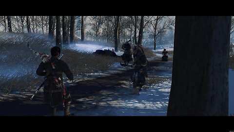 Battle84 Sakai rescues a Japanese from Moguls in Woods forest Ghost of Tushima