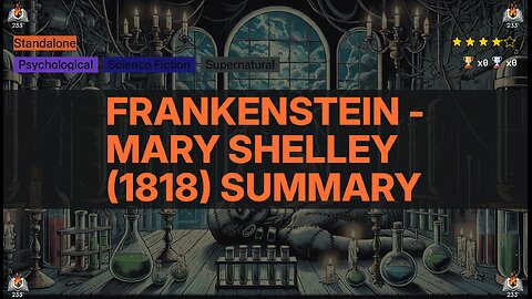 Frankenstein - Mary Shelley (1818) Summary