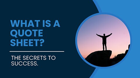 What Is A Quote Sheet?