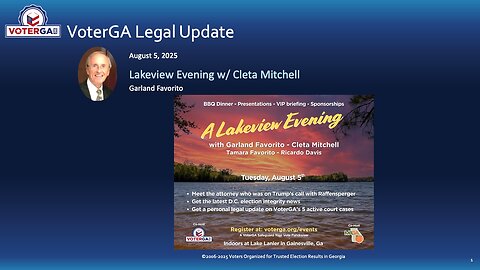 A Lakevew Evening with Garland Favorito and Cleta Mitchell August 5, 2025