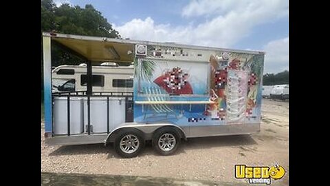 Versatile 2016 7' x 18' Food Concession Trailer with 4' Porch for Sale in Texas!