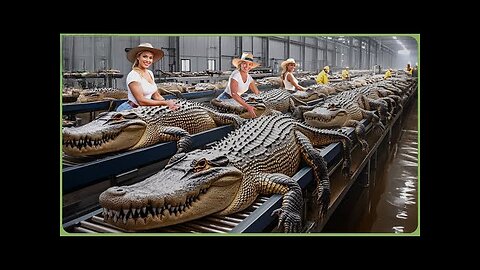How Millions of Crocodiles Are Processed – Massive Crocodile Farming For Skin & Meat -