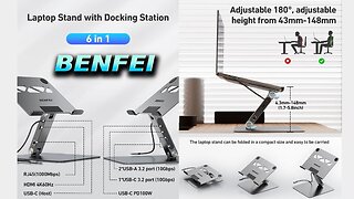 BENFEI 6in1 Laptop Stand/Docking Station