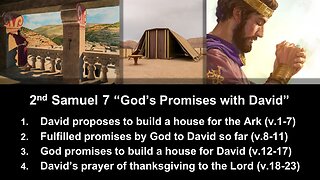 2nd Samuel 7 “God’s Promises with David” - Calvary Chapel Fergus Falls