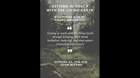 Getting in Touch with the Living Earth