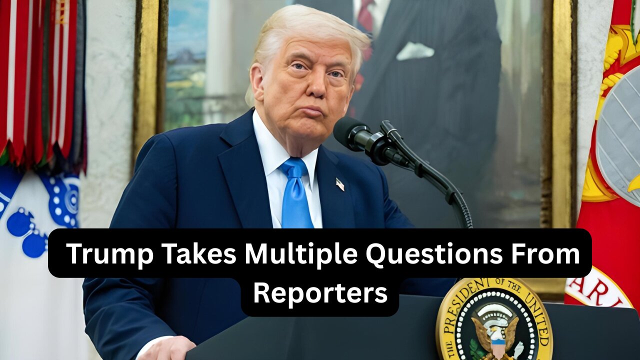 Trump Takes Multiple Questions From Reporters In Oval Office After Myanmar Earthquake